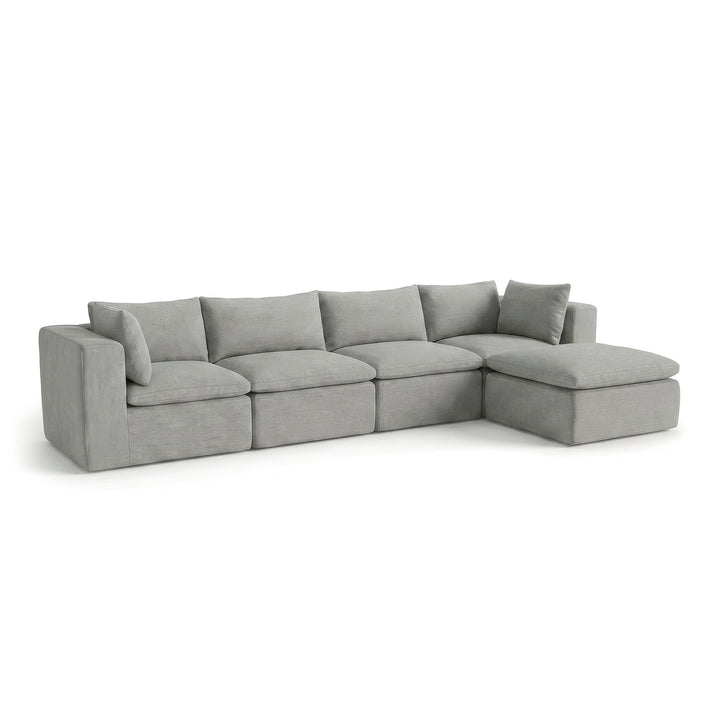 Averra 5pc modular sectional couch configurable sofa 