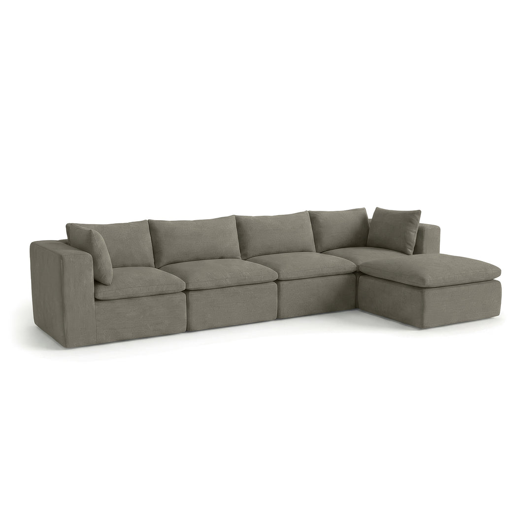 Averra 5pc modular sectional couch 