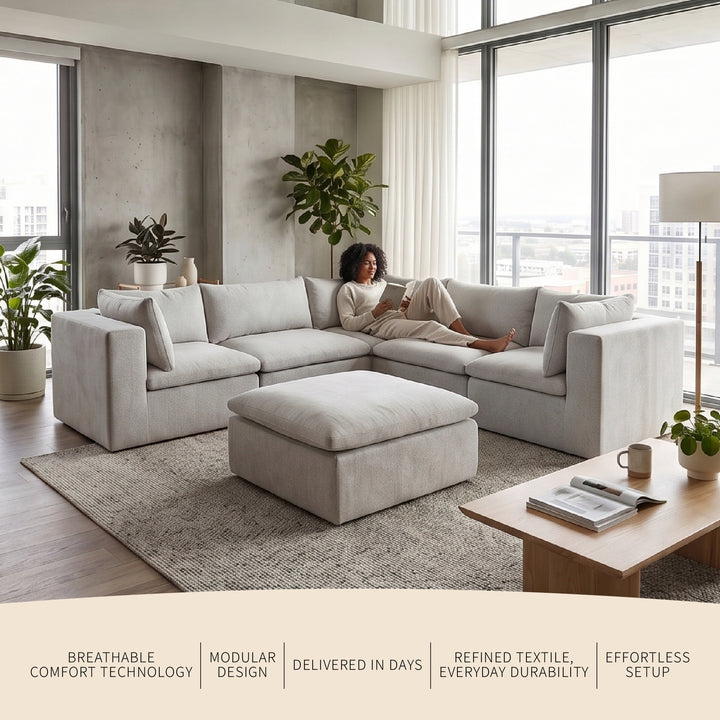 Averra 6Pc Modular Sectional Sofa Features and Benefits 