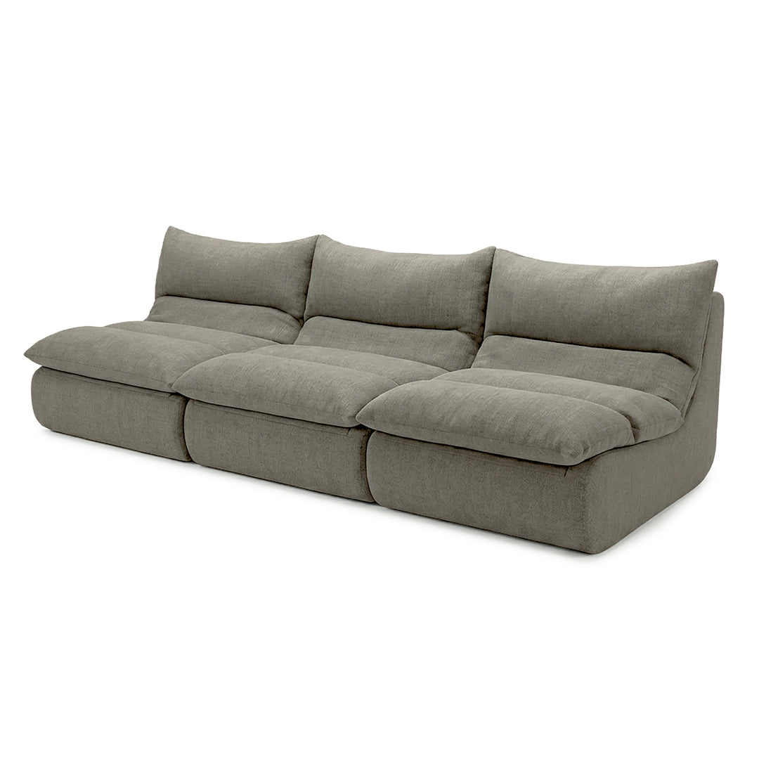Gray sofa on a white background 
