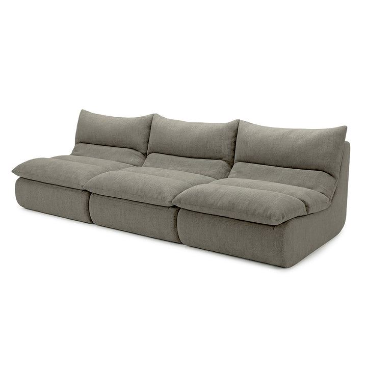 Gray sofa on a white background 
