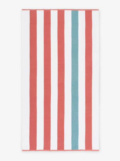 Coral Sea Glass Cabana Beach Towel