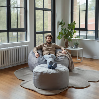 Fuf® Chair and Ottoman Bundle - Includes Fuf® Large and Fuf Pouf™