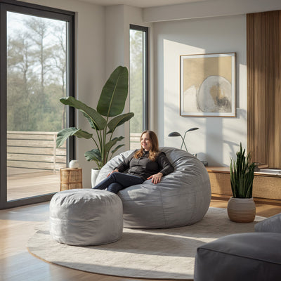 Fuf® Chair and Ottoman Bundle - Includes Fuf® Large and Fuf Pouf™