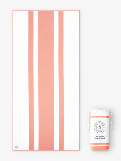 Coral Microfiber Beach Towel