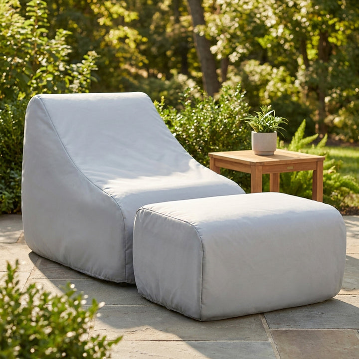 Solvana Weather Protective Covers for the Ottoman featured with the primary chair 