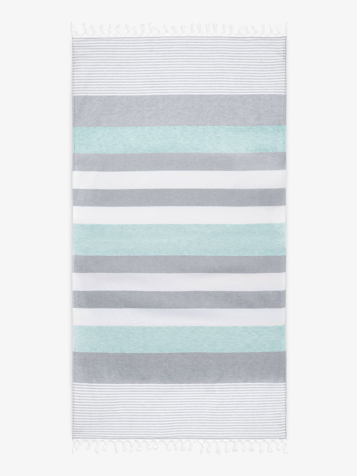 Teal & Gray Cape Cod Turkish Towel
