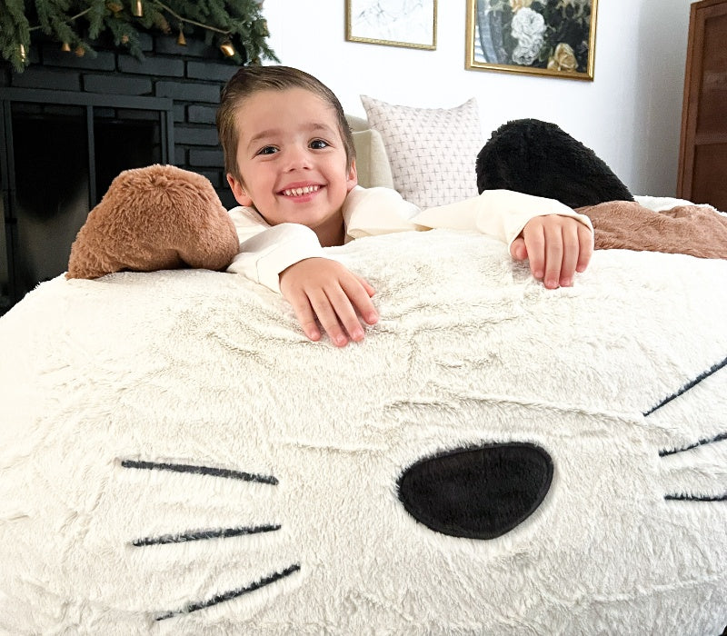 Wild Things® Francesca Cat Kids Lounger Oversized Stuffed Animal