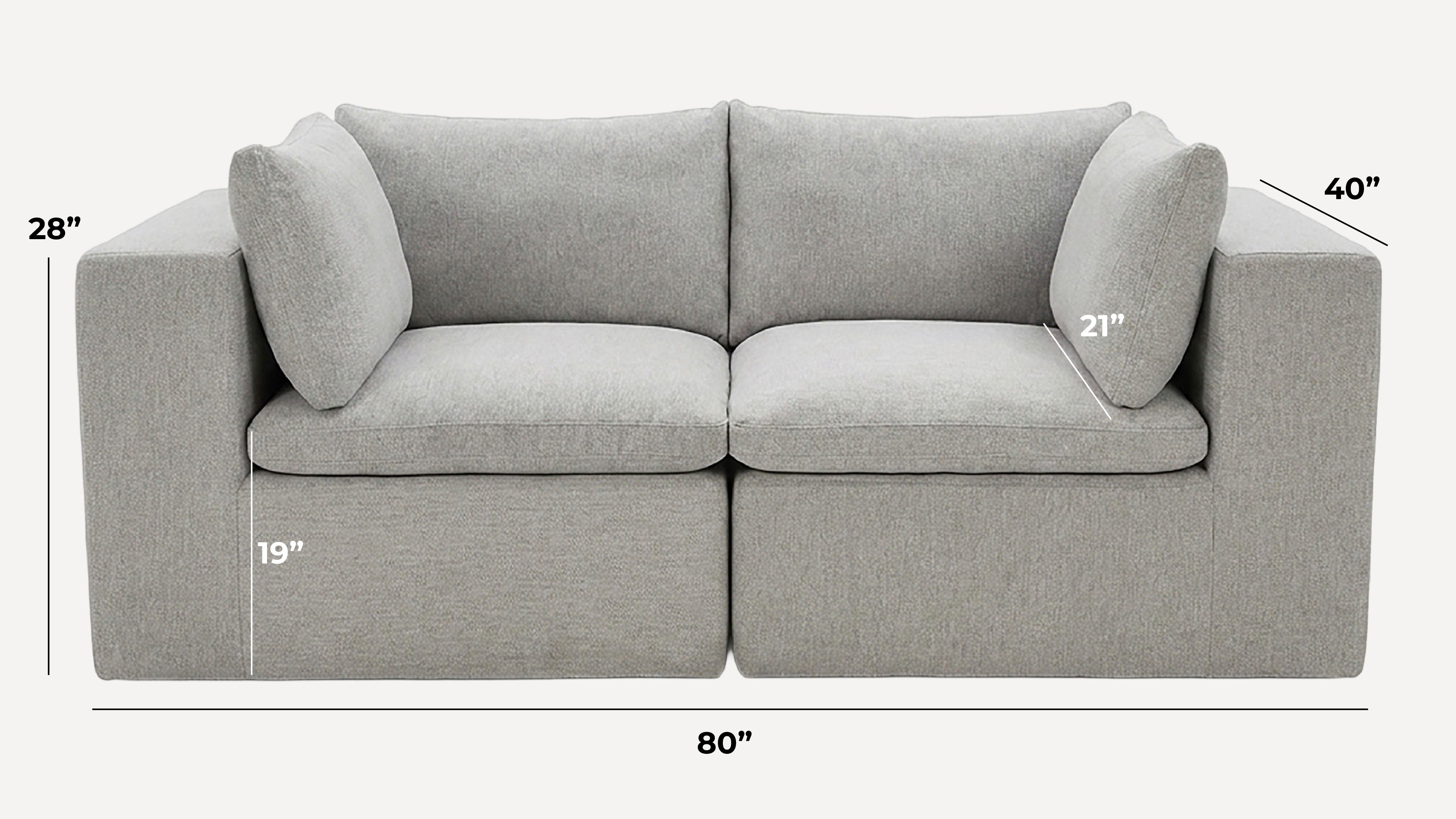 Averra Loveseat overall dimensions