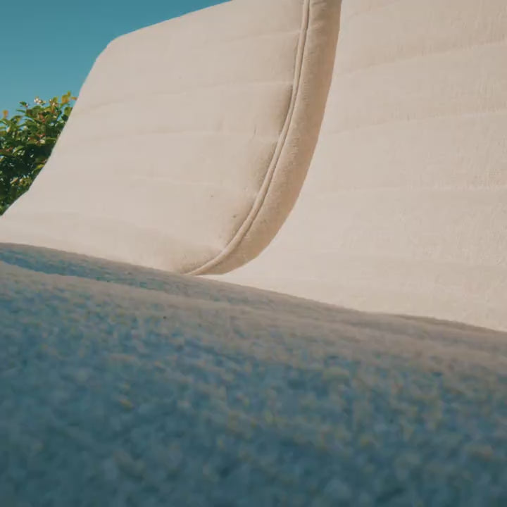 Solvana patio sectional product demonstration video #color_ sunlit-cream-outdoor-performance-linen