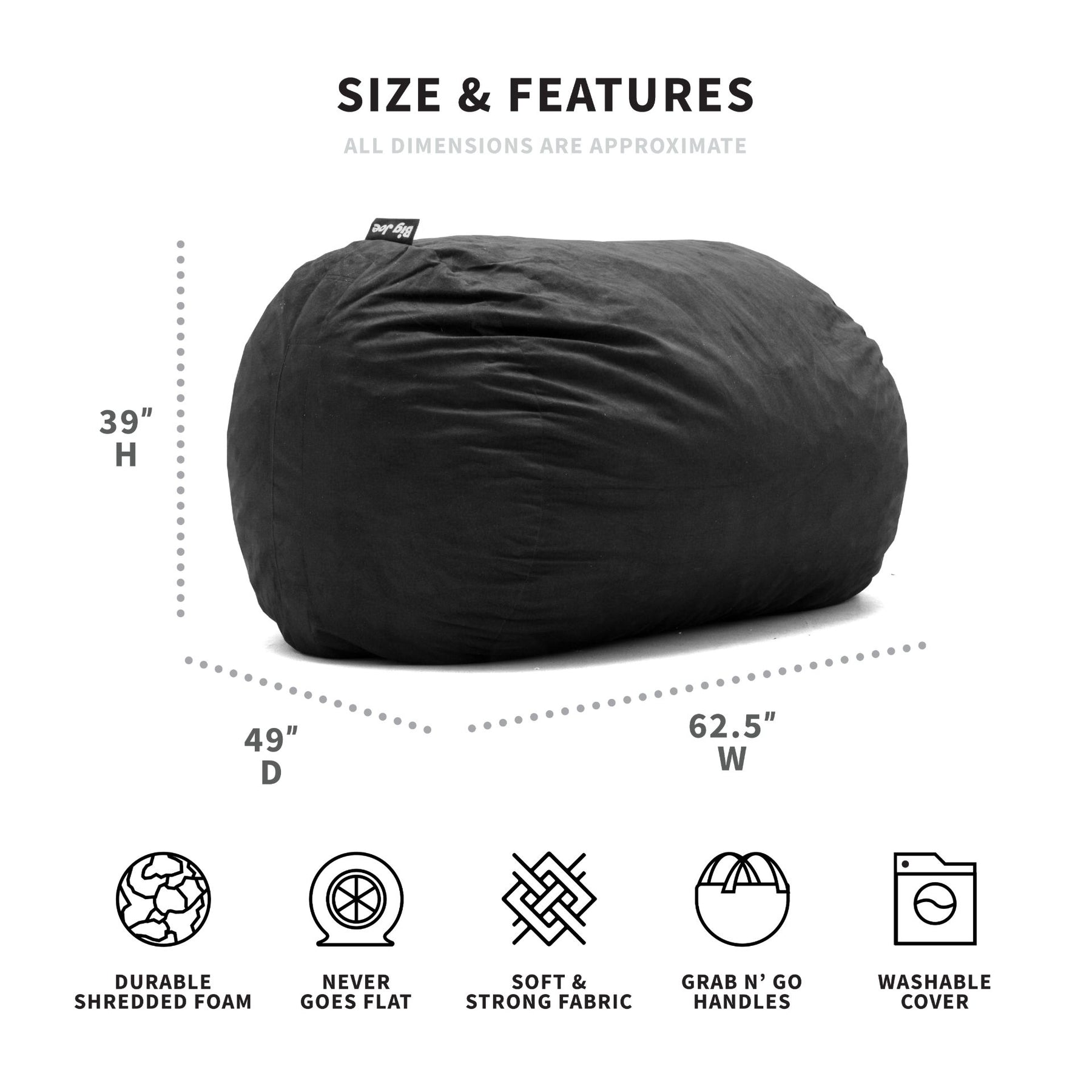 Big Joe® Fuf XL Foam Filled Bean Bag Chair