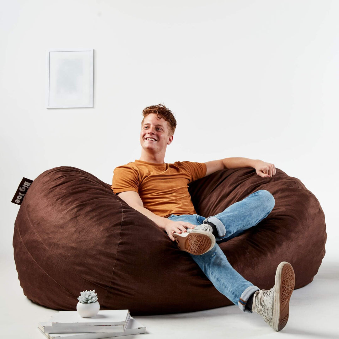 Brown Foam-filled beanbag Fuf media lounger #color_cocoa-lenox