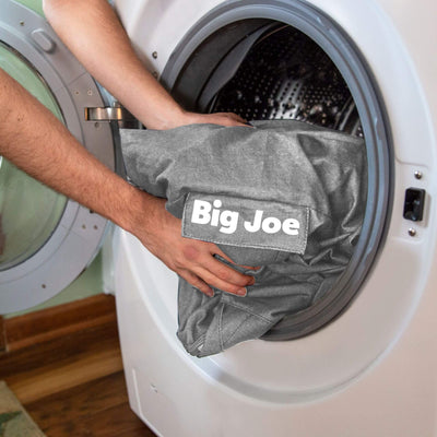 Washable beanbag cover gray media lounger 