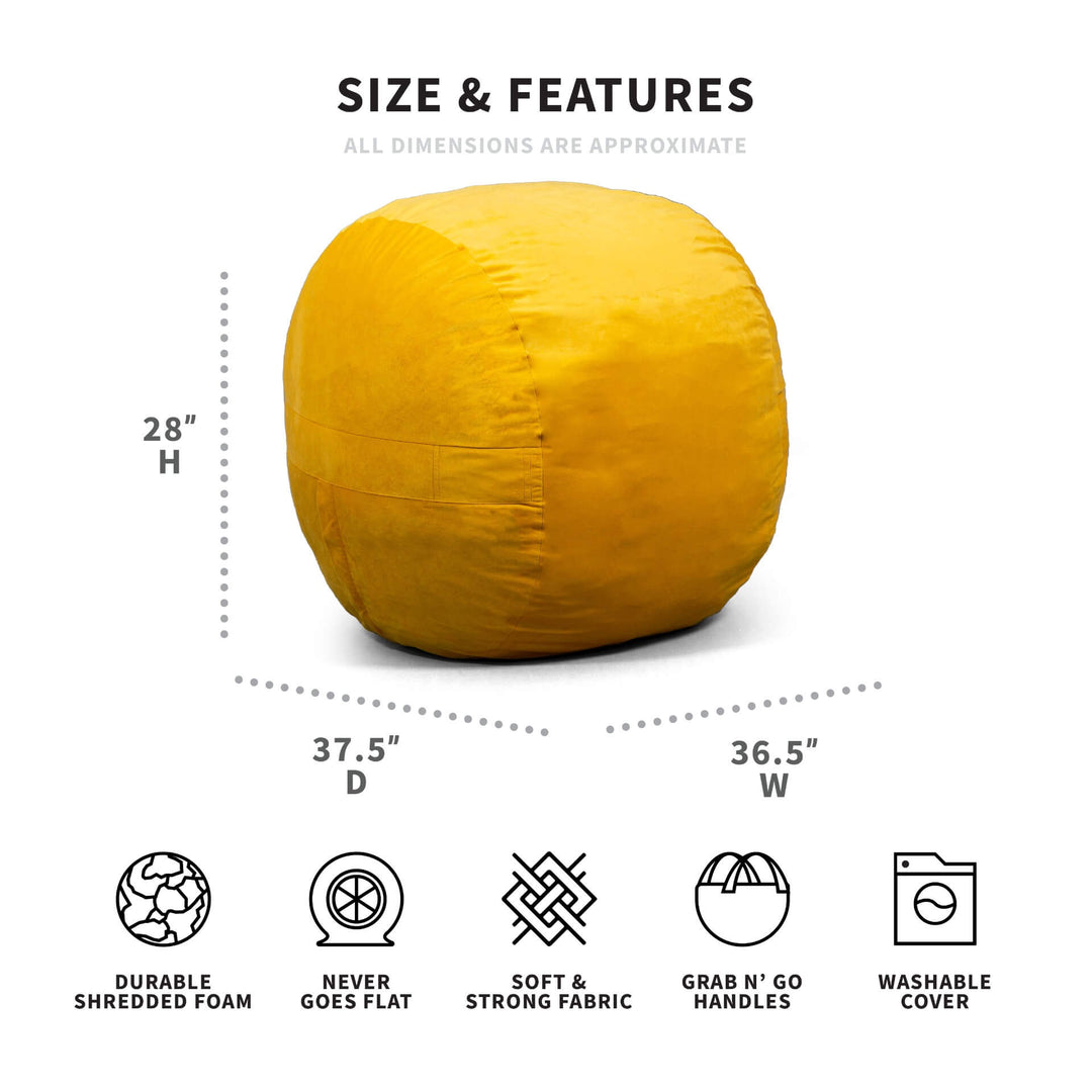 Dimensions for Fuf medium #color_mustard-plush