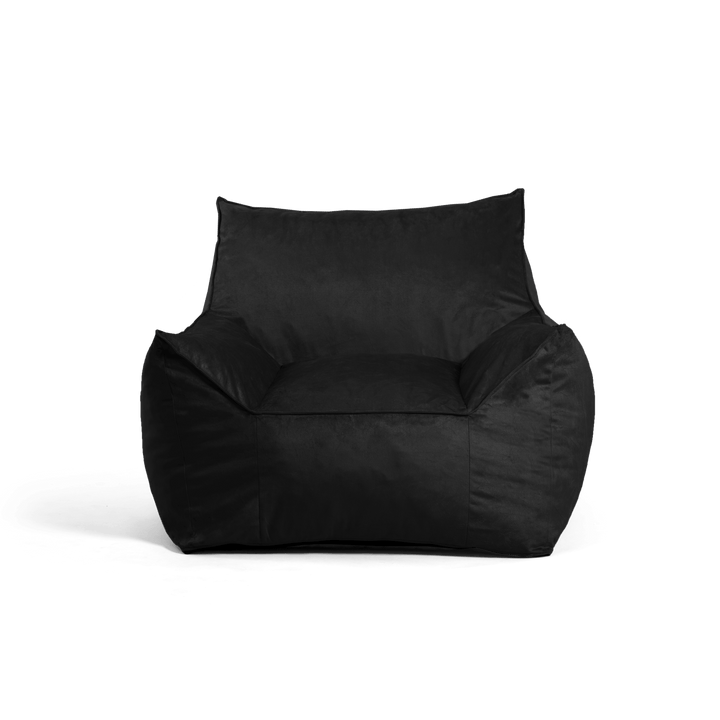 Imperial Lounger foam filled chair #color_black-plush