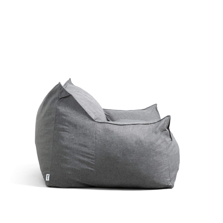 Imperial Fufton foam filled bag chair side #color_gray-union