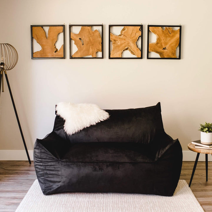 Imperial Fufton loveseat living room furniture #color_black-plush