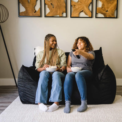 Imperial Fufton black loveseat for two 