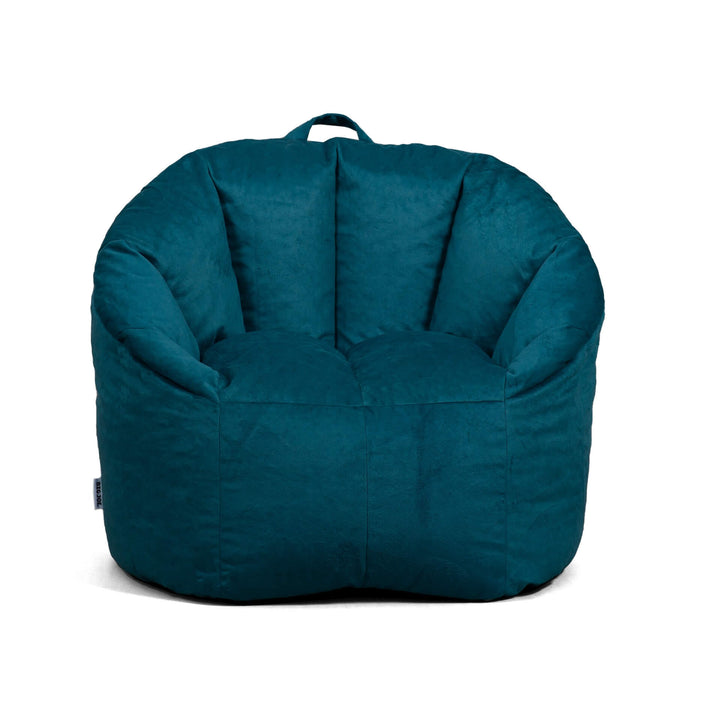 Milano Plush Bean Bag Chair with backrest for Teens and Adults #color_teal-plush