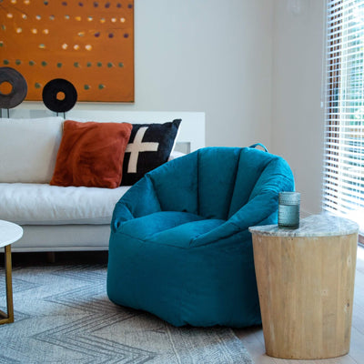 Milano Plush Bean Bag Chair with backrest for Teens and Adults in living room 