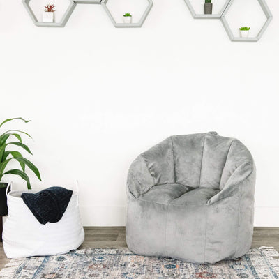 Milano Gray Beanbag Chair for Adults accent decor 