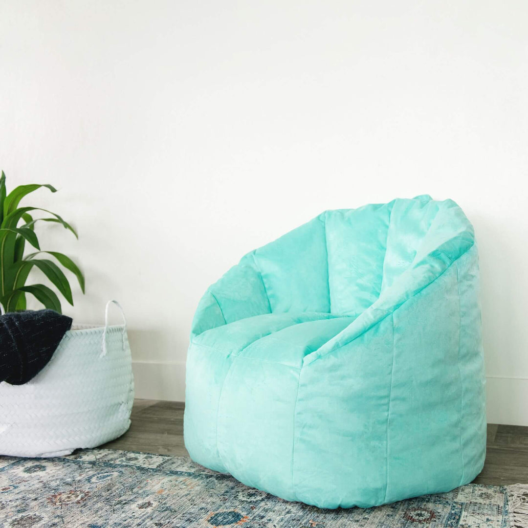 Cozy beanbag chair with back rest #color_mint-plush