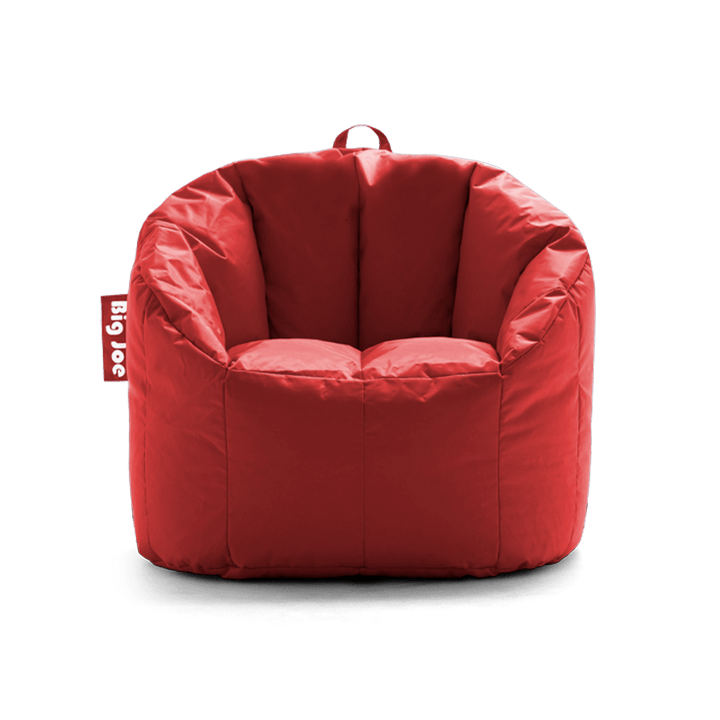 Milano Bean Bag Chairs with Backrest for Adults Front #color_red-smartmax
