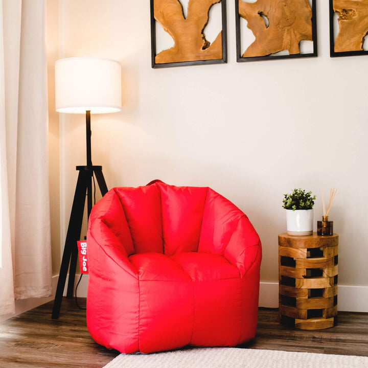 Milano Bean Bag Chairs with Backrest for Adults in bedroom #color_red-smartmax