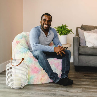 Milano Beanbag Chair for Adults - man relaxing  