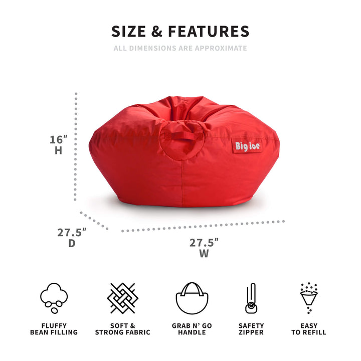 Classic beanbag for kids dimensions #color_red-smartmax