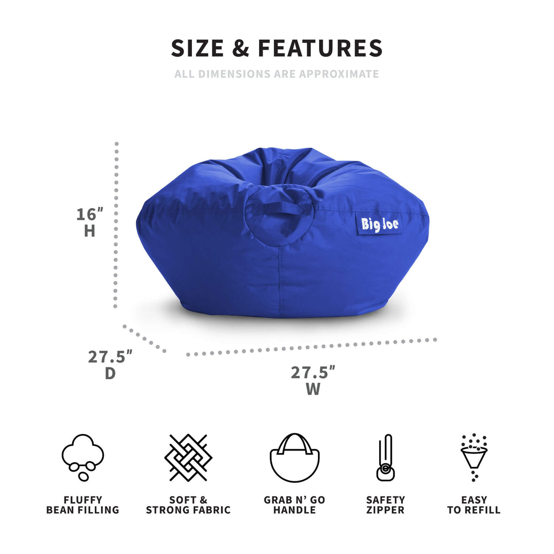 Blue beanbag dimensions #color_sapphire-smartmax