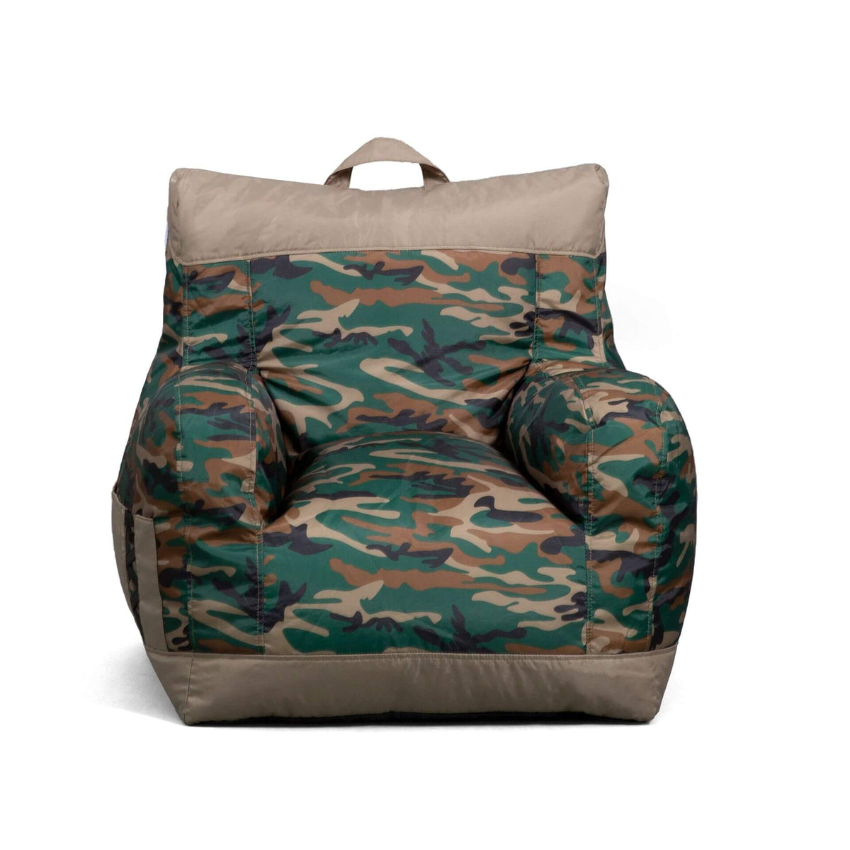 front bean bag chair view camo 