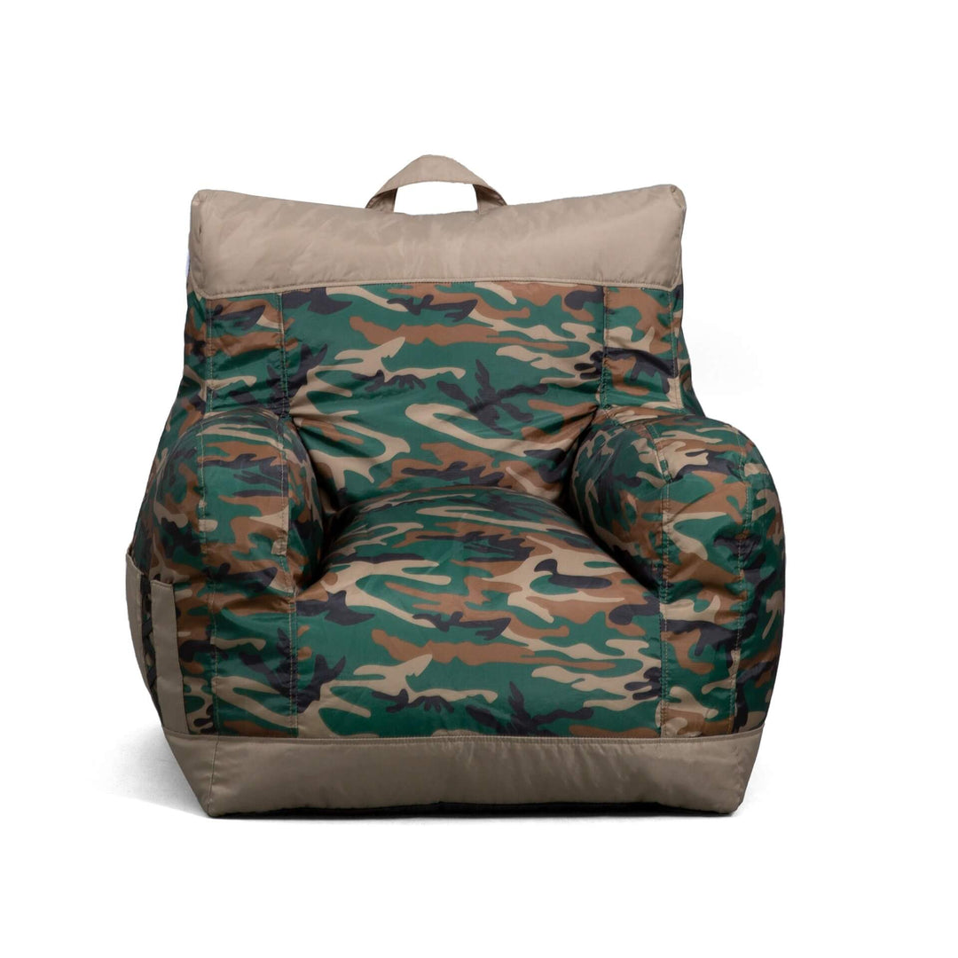 Dorm bean filled chair camo #color_green-woodland-camo-smartmax
