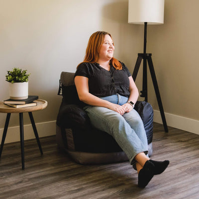 Black beanbag for teens 