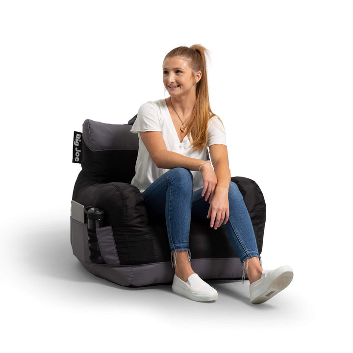 Girl on dorm beanbag chair #color_two-tone-black-smartmax