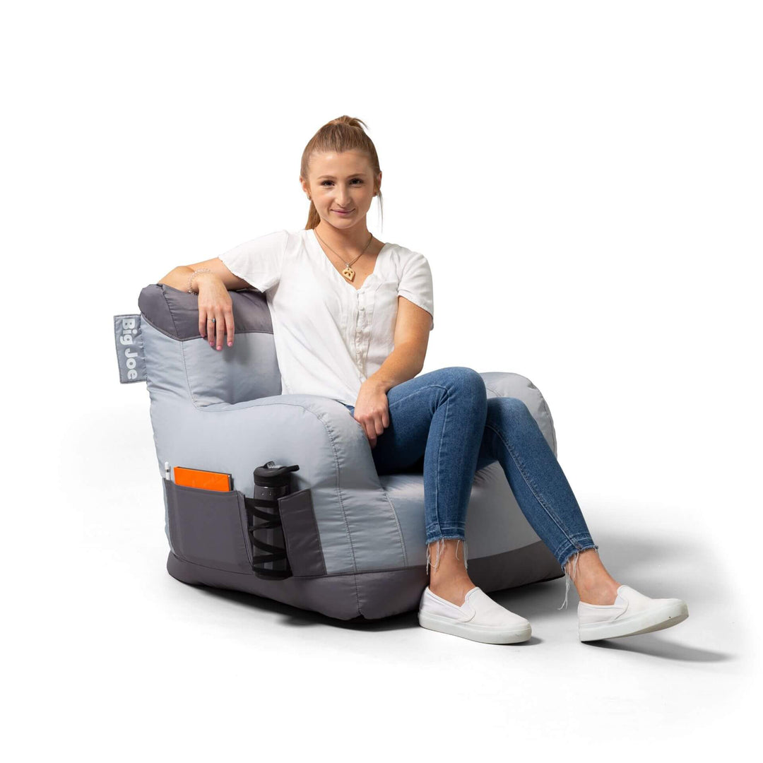 College student on beanbag chair for dorms #color_two-tone-gray-smartmax