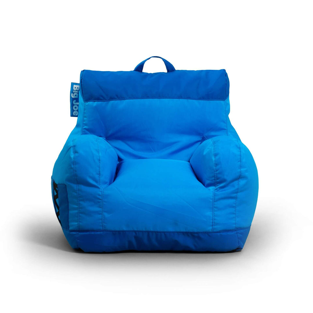 Front view bean bag chair for dorms #color_two-tone-blue-smartmax