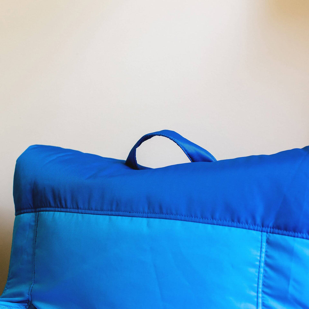 Handle bean bag chair for dorms #color_two-tone-blue-smartmax