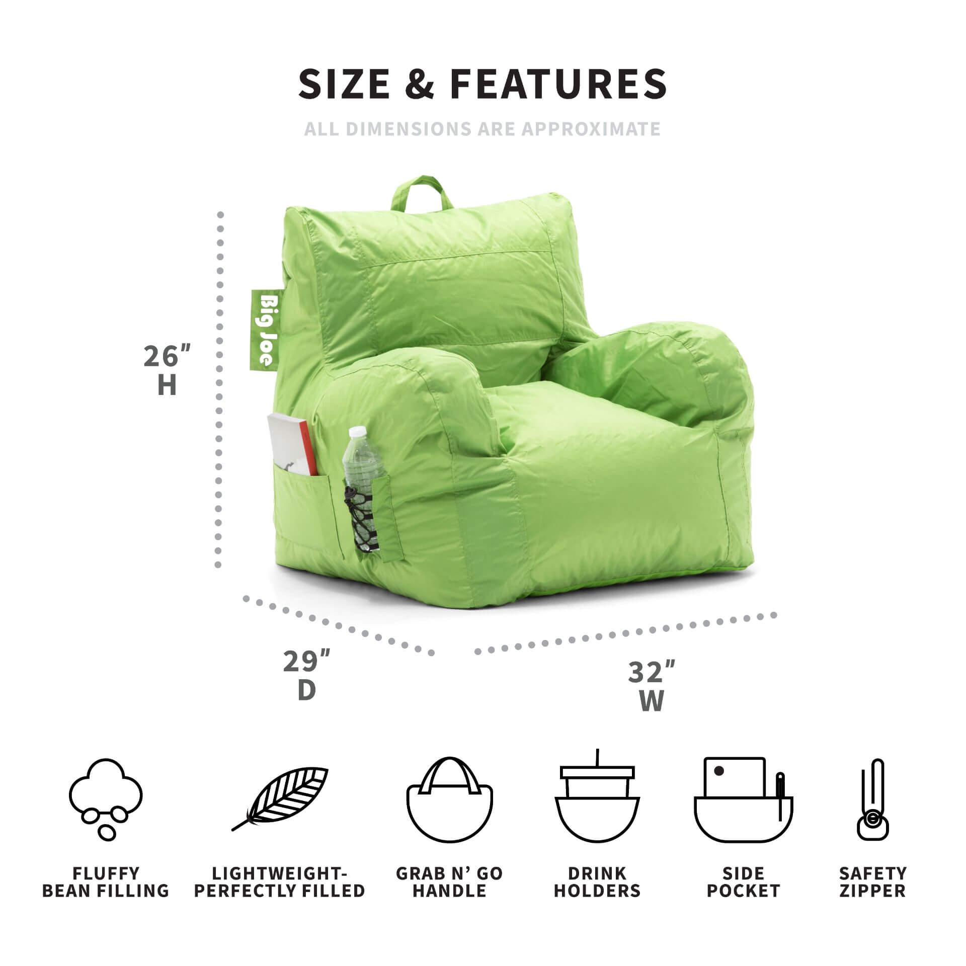 Bean bag chair discount with cup holder