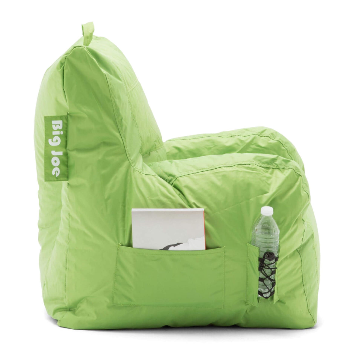 Side view bean bag chair green 