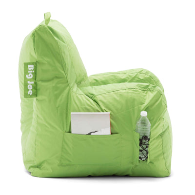 Side view bean bag chair green 