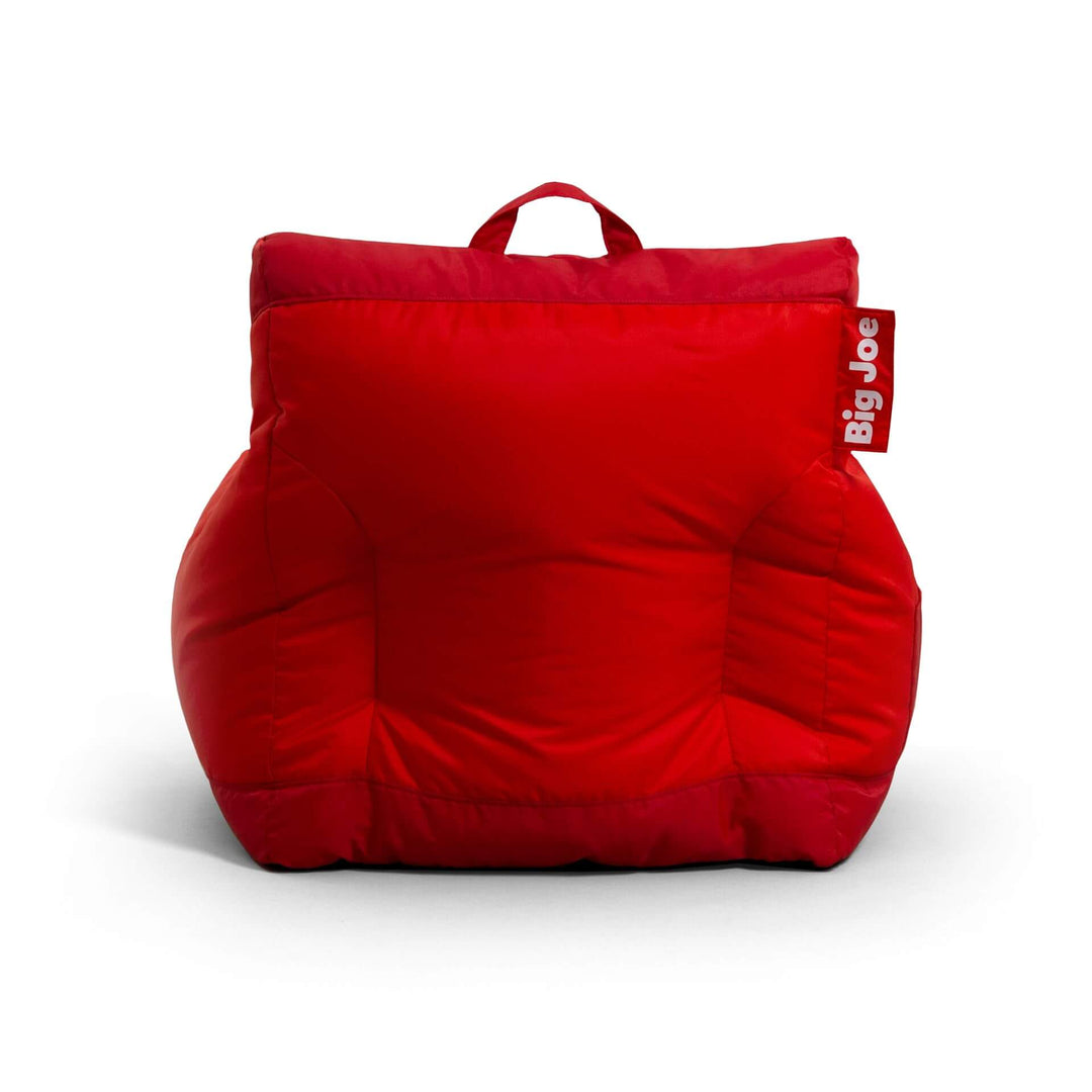 Back view red beanbag chair with arm rests #color_two-tone-red-smartmax