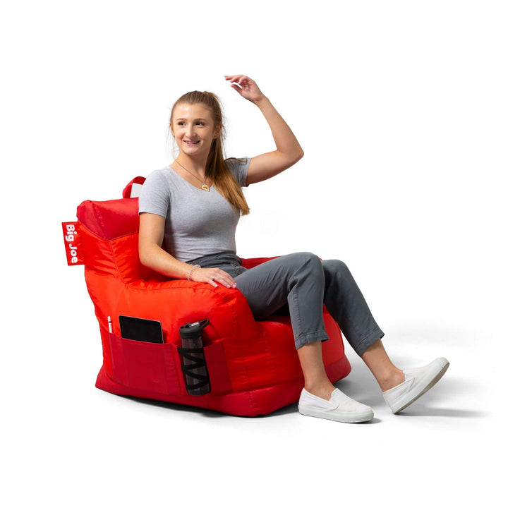 Red beanbag chair for college students #color_two-tone-red-smartmax