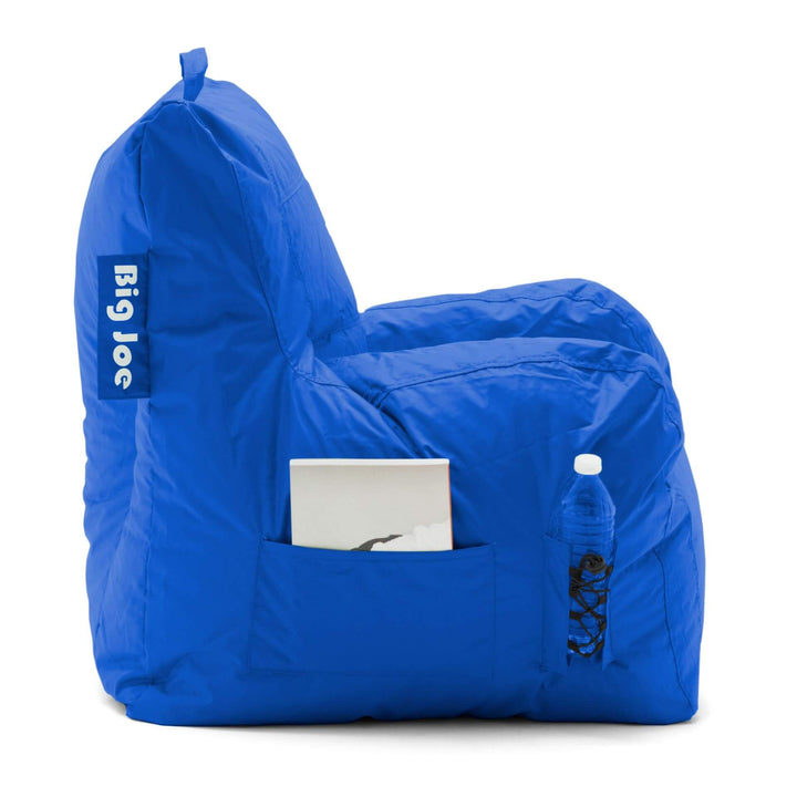 Side view dorm beanbag chair for teens and adults #color_sapphire-smartmax