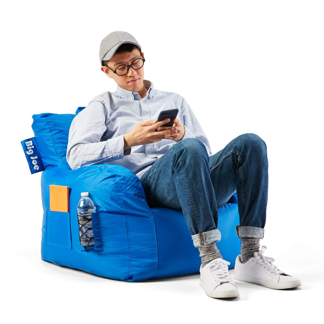 College dorm chair blue beanbag #color_sapphire-smartmax