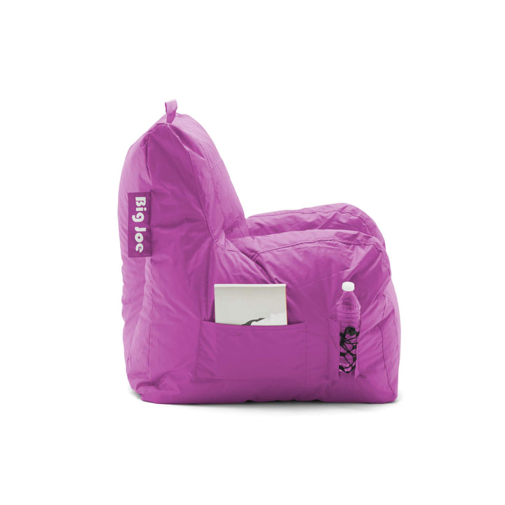 Side view beanbag chair purple #color_radiant-orchid-smartmax