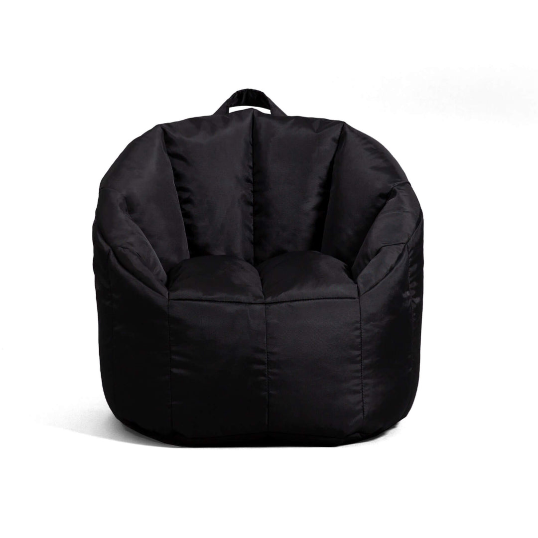 Milano Kids Beanbag Chair Front #color_black-smartmax