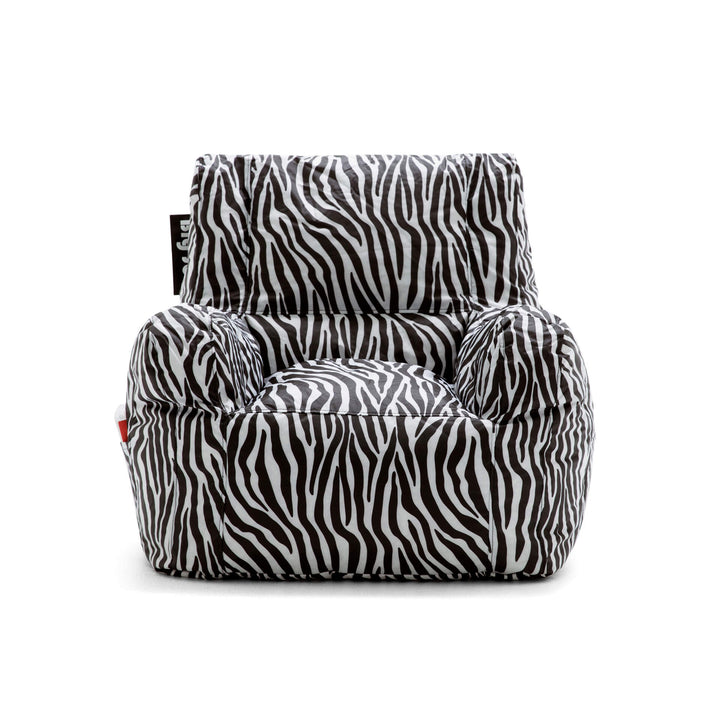 Duo bean filled teen beanbag chair #color_zebra-smartmax