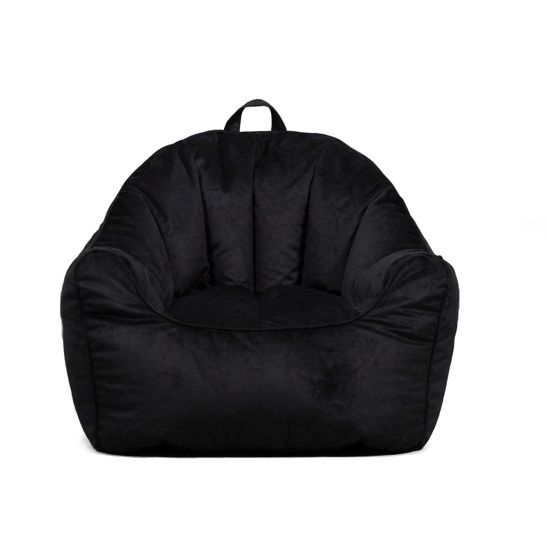 Black Hug beanbag chair #color_black-plush