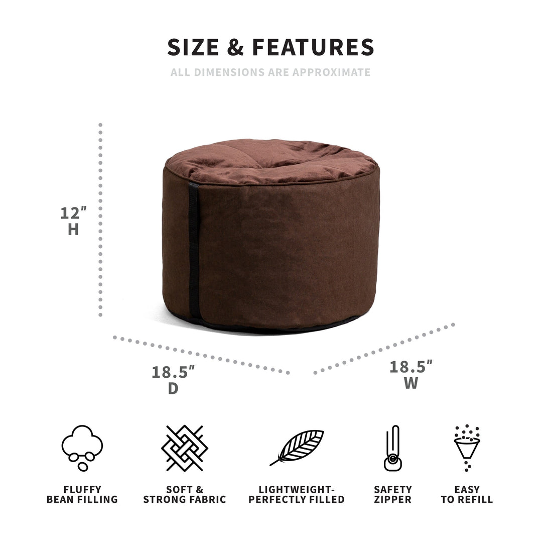 Dimensions cocoa ottoman marmitt #color_cocoa-lenox